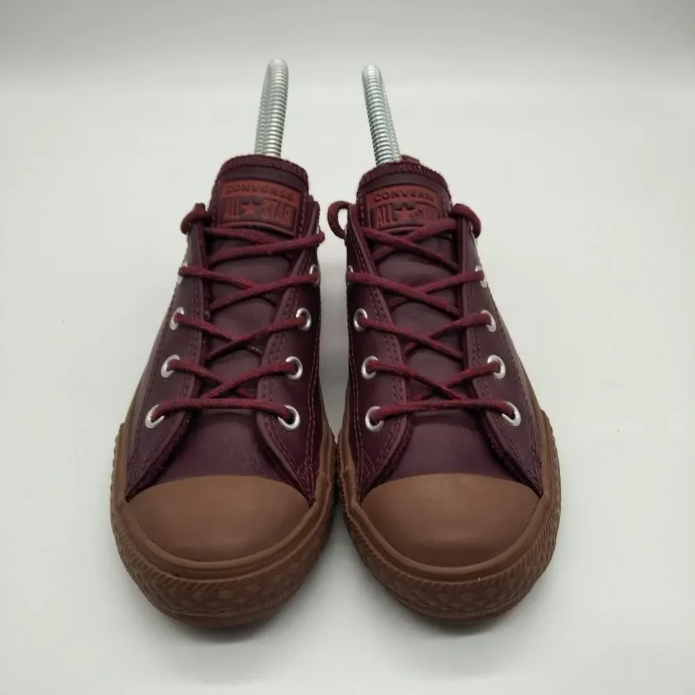 Converse Chuck Taylor All Star‎ Low Ox Red Sangria Gum Sneakers Youth Size 2